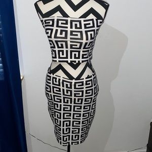 **NEW** Black & White Skirt Set